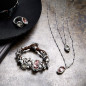 Preview: Collier Double Chaîne Deux Cristales