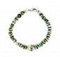 Preview: Beaded tiger design resin bracelet with a skull