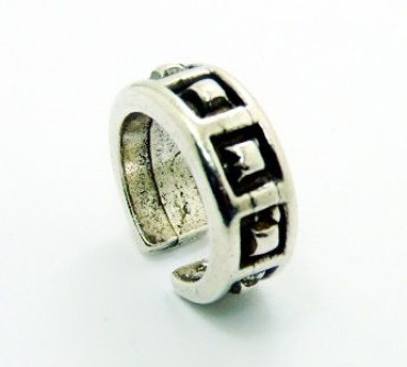 Men's Ring silver ring with little squares
