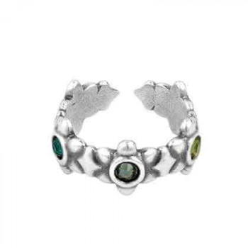 Anillo boho colores verdes