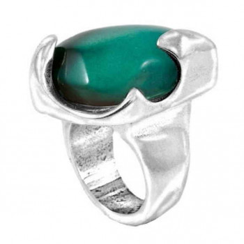 Silver Ring with resin stone turquoise
