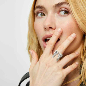 Anillo Alas Ángel Plata Abierto