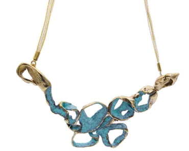Gargantilla curvado en turquesa