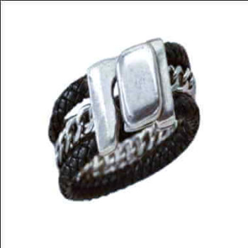 Bold Black Leather Bracelet