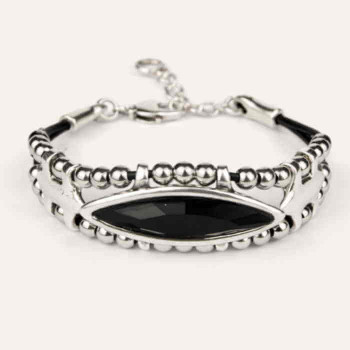 Bracelet Oval Crystal Black