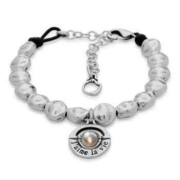 Bracelet Round Pearl Cabochon Pendant