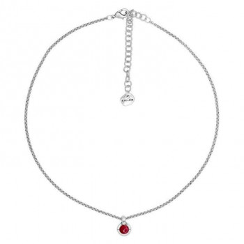 Collar corto minimalista perla roja
