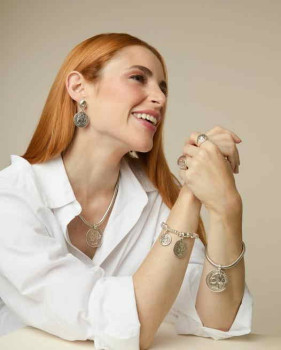 Colgante Moneda Cadena Serpiente