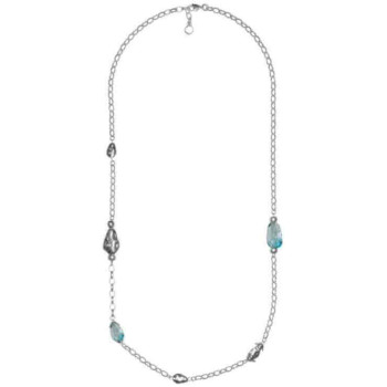 Collar de 3 cristales color azul