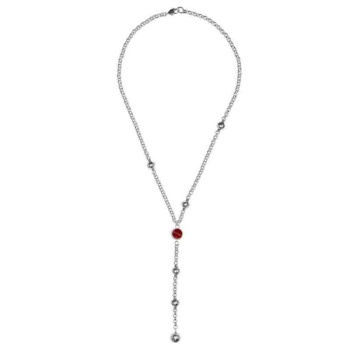 Y Necklace Bordeaux Crystal