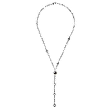 Y Necklace Hematite Crystal