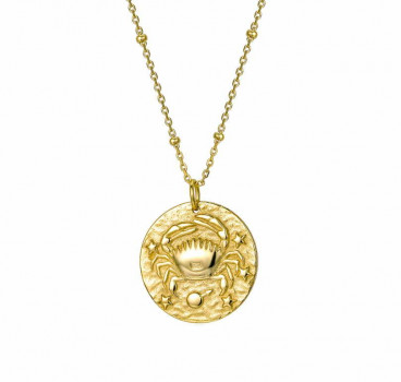 Cancer Zodiac Gold Necklace