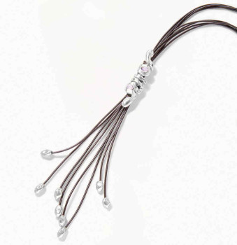 Leather Necklace Snake Charm