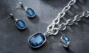 Conjunto de joyas de cristal Swarovski azul