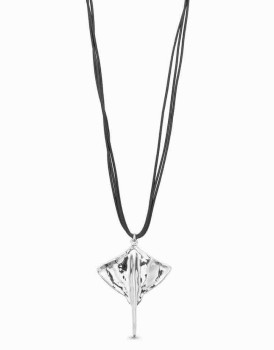 Stingray Pendant Leather Necklace