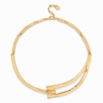 Geometrische Gold Choker Halskette