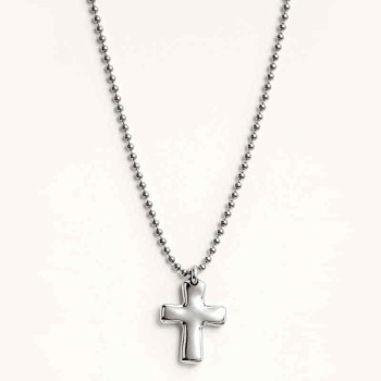 Wide Cross Pendant Necklace