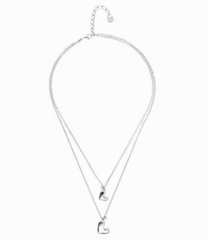 Heart silver chain necklace