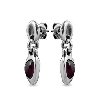 Pendientes Cristal Morado Profundo