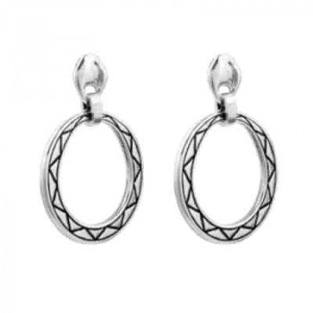 Big Silver Hoop Earrings