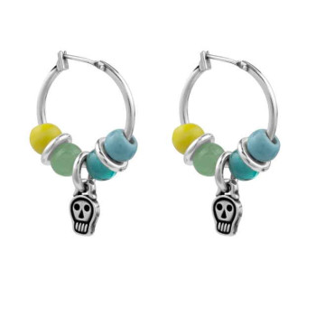 Pendientes criollos perla color verdoso