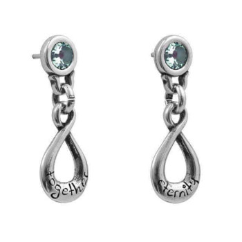 Drop earrings blue crystal