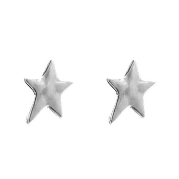Shiny Star Silver Ear Studs