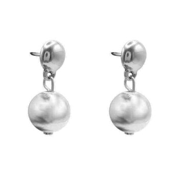 Small Silver Earrings Pearl Pendant