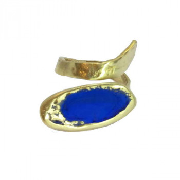 Anillo eclipse azul real