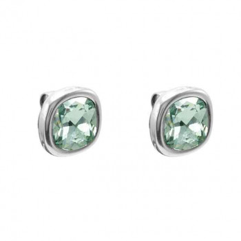 Ear Studs Green Swarovski Crystal