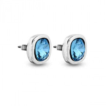 Ear Studs Blue Swarovski Crystal