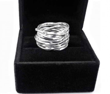 Anillo Plata Alambre con Caja