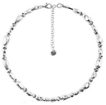 Beaded Silver Necklace