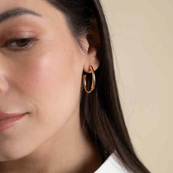 Offene Goldene Kreis Ohrringe
