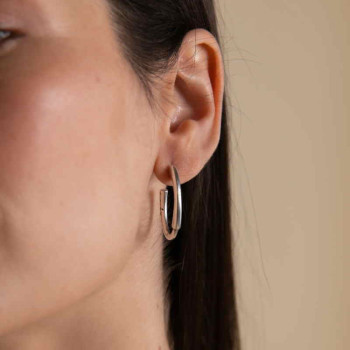 Open Hoop Earrings Silver