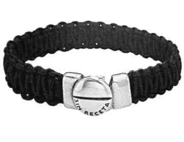 Pulsera cuero marrón con cordón de algodón