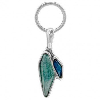 Porte-clé triangle cristal turquoise bleu