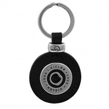 Keyring in black leather