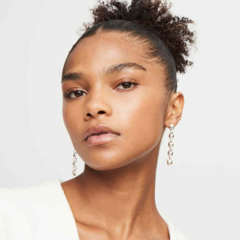 Long Silver Link Earrings