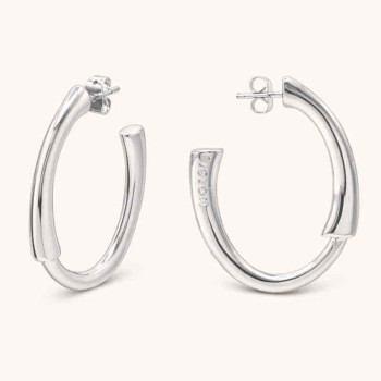 Boucles d'oreilles Créoles Ouvertes Argent