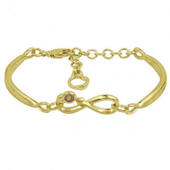 Pulsera Esclava Oro con Cristal