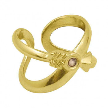 Kronenförmiger goldener Infinity Ring