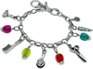 Charm bracelet colorful Murano charms