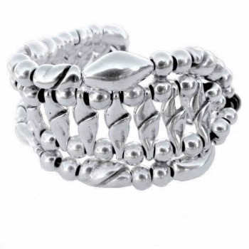 Opulent Silver Beaded Bracelet