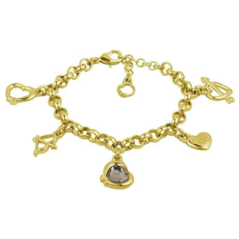 Heart Charm Gold Bracelet