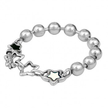 Silver Ball Pearl Bracelet