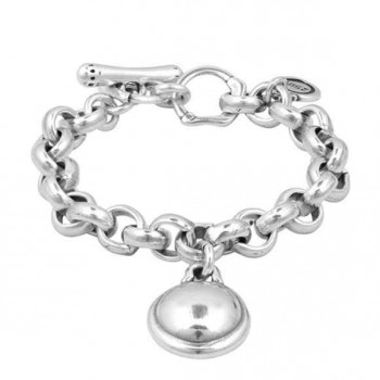 Pulsera cadena colgante de plata