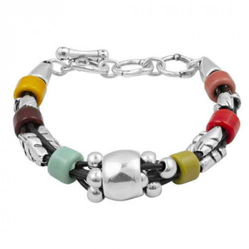 Colorful charm bracelet crystal beads