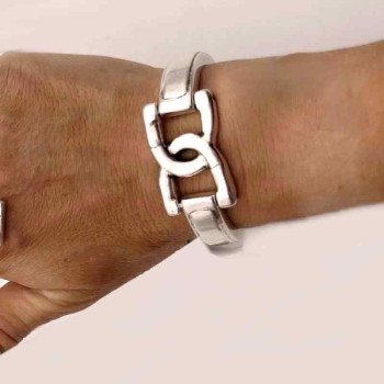 Chunky Silver Cuff Bracelet