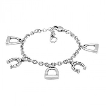 Horse Charm Silver Bracelet